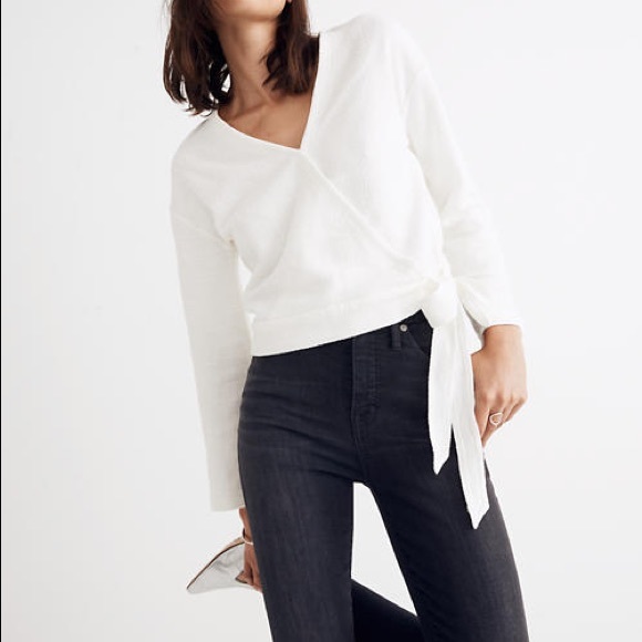 MADEWELL Wrap Tie Shirt - Picture 1 of 7